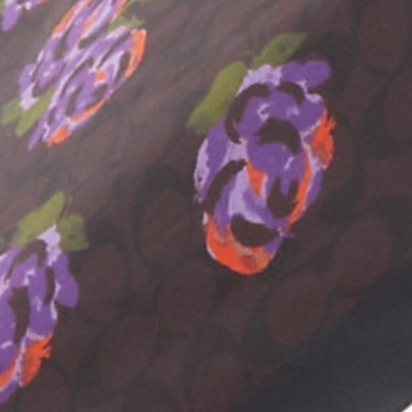 BIG SALE NOW NEW Purple Rose Print Coach Mini Umbrella In Signature - Picture 4 of 13